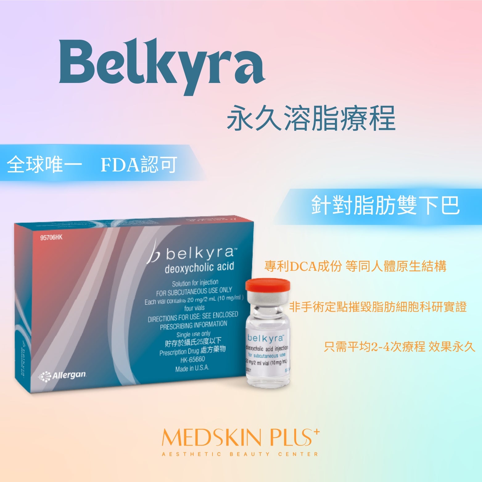 Belkyra 溶脂針 雙下巴 永久溶脂療程 fda