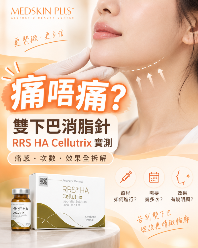 雙下巴消脂針|西班牙 RRS HA Cellutrix 實測:痛感、次數、效果全拆解